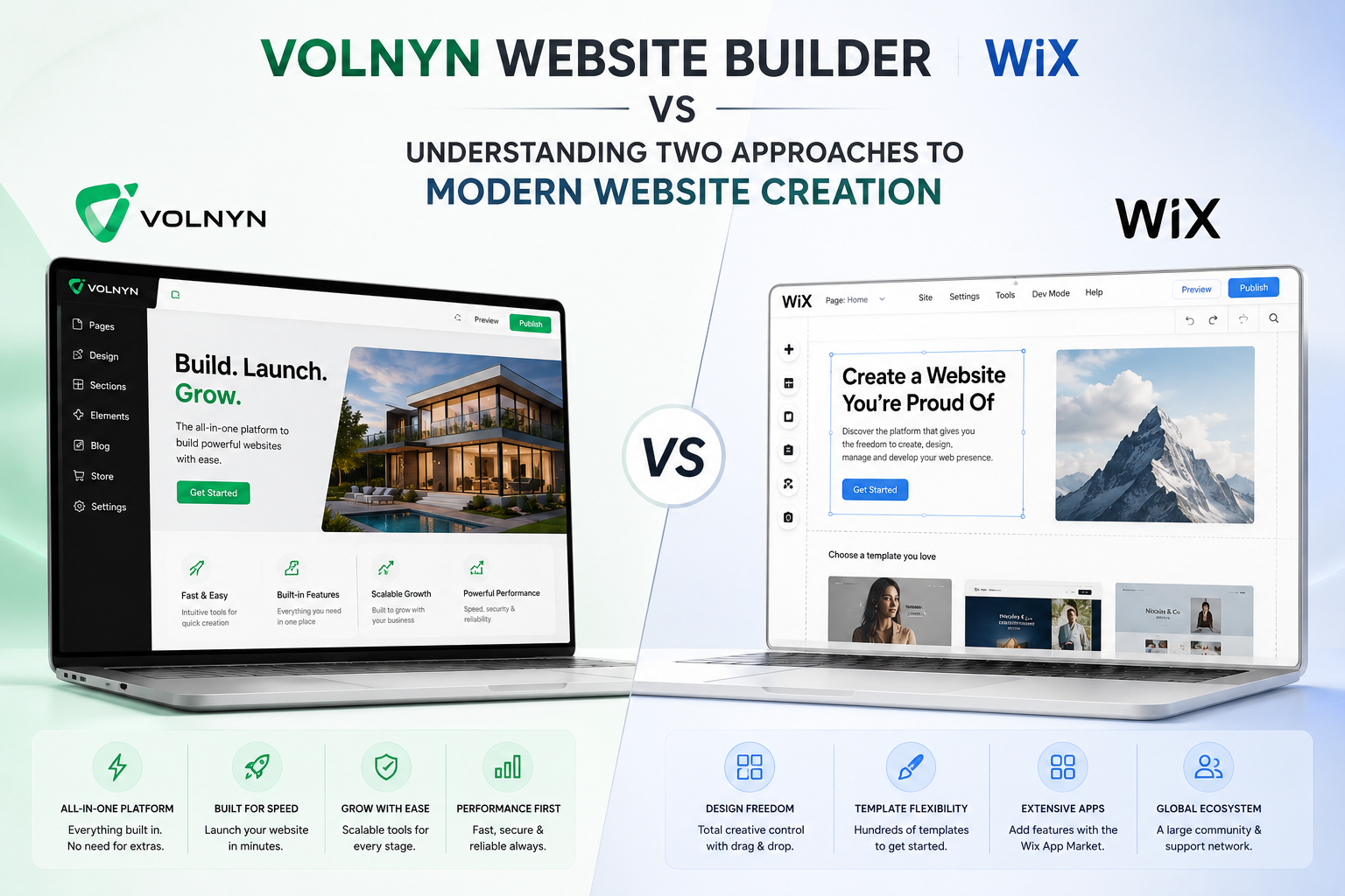 Volnyn Website Builder vs Wix: Understanding Two Approaches to Modern Website Creation
