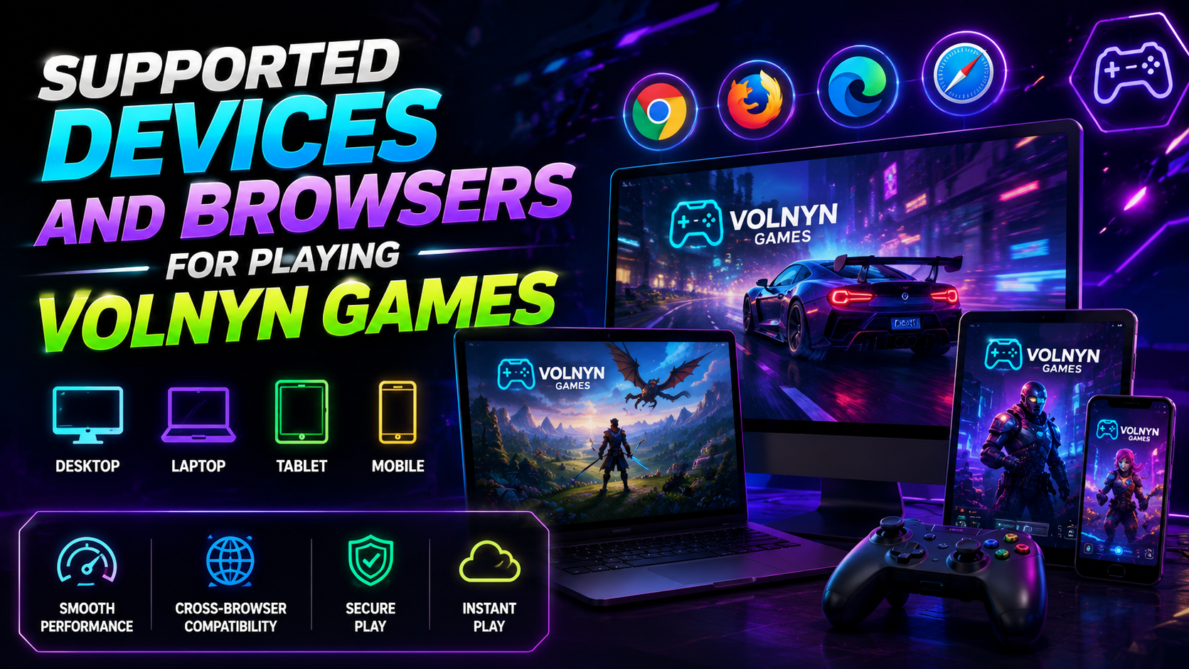 Supported Devices and Browsers for Playing Volnyn Games