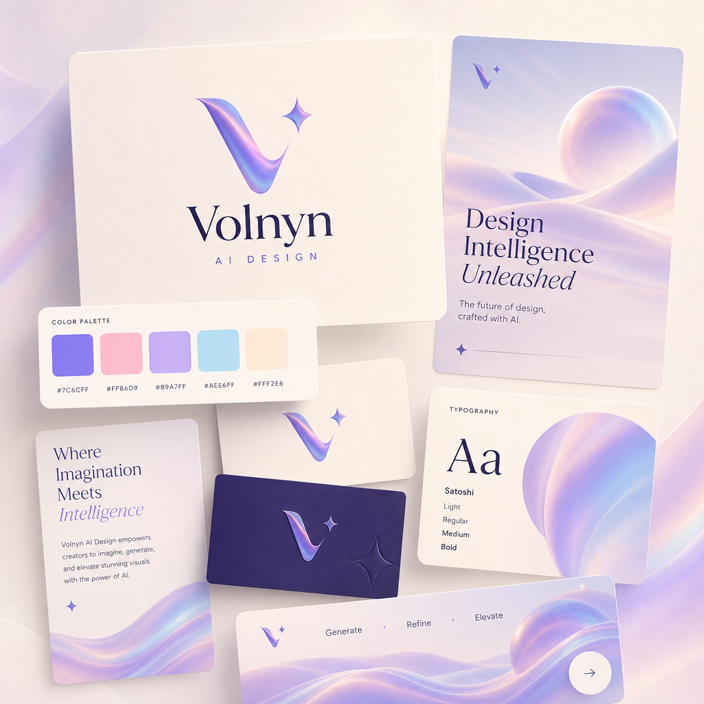 Volnyn Design Studio — brand kits, layouts, and campaign visuals