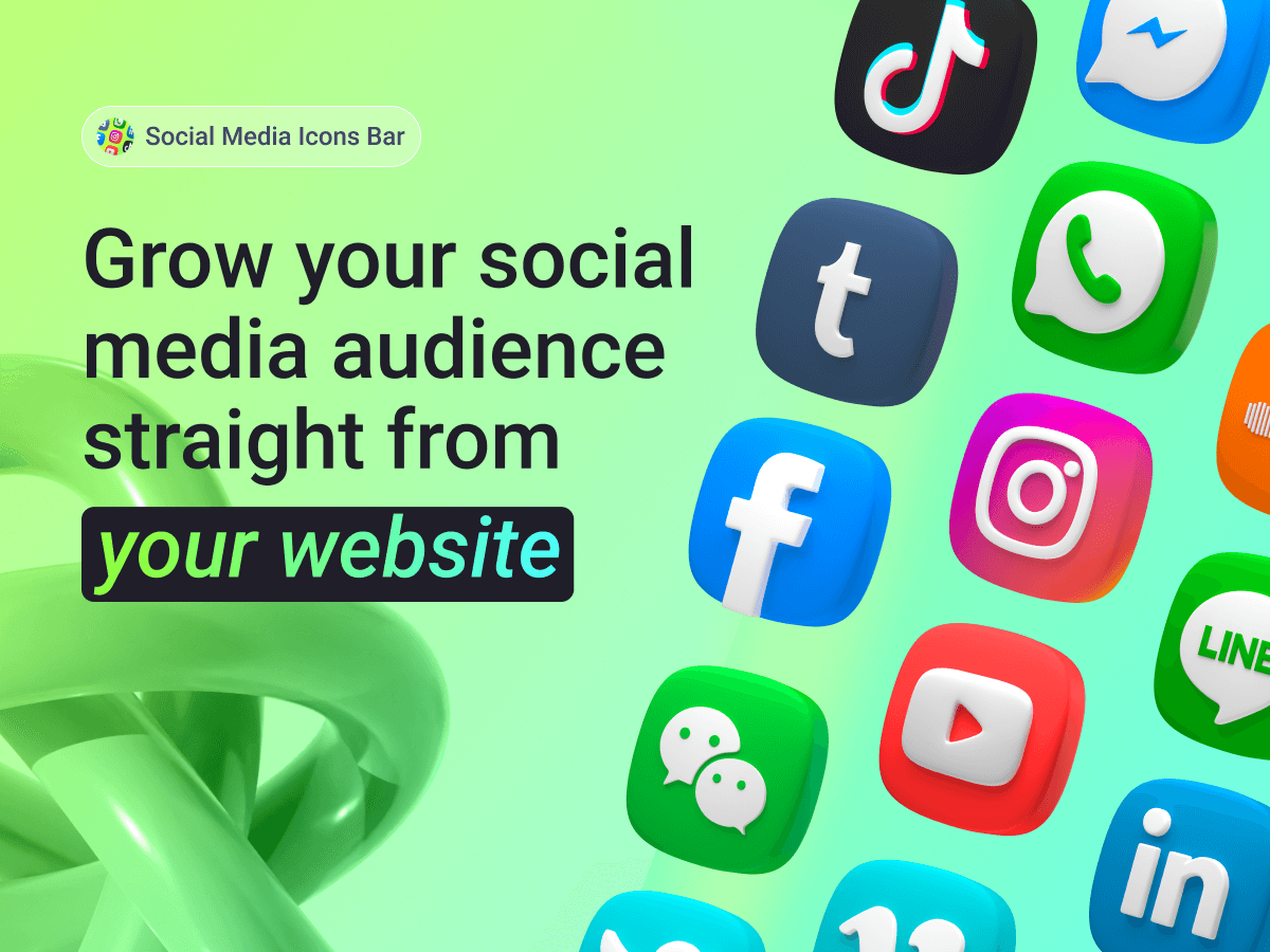 Social Media Icons Bar