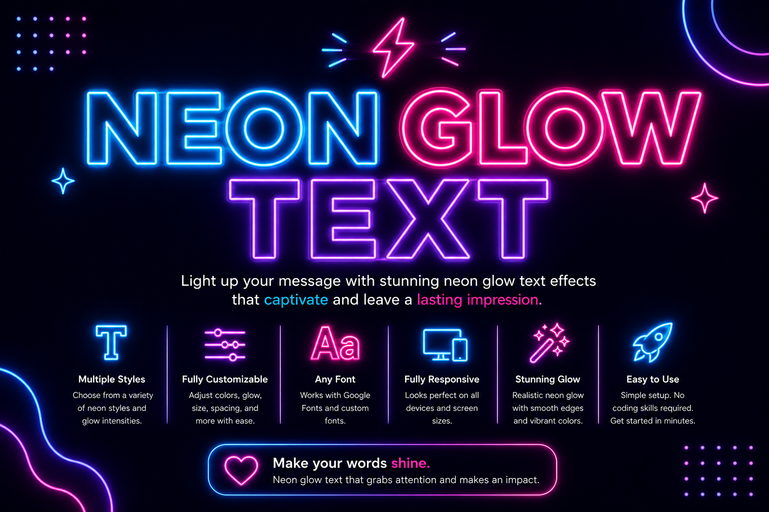 Neon Glow Text