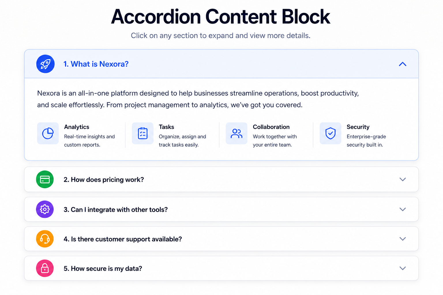 Accordion Content Block