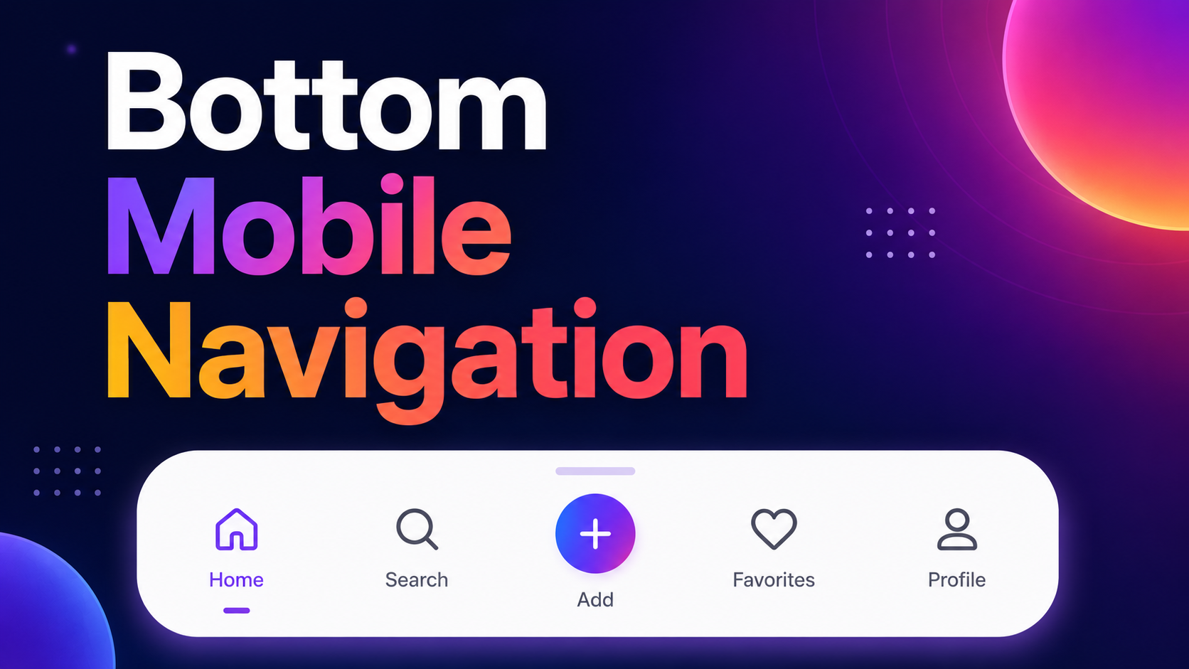 Bottom Mobile Navigation