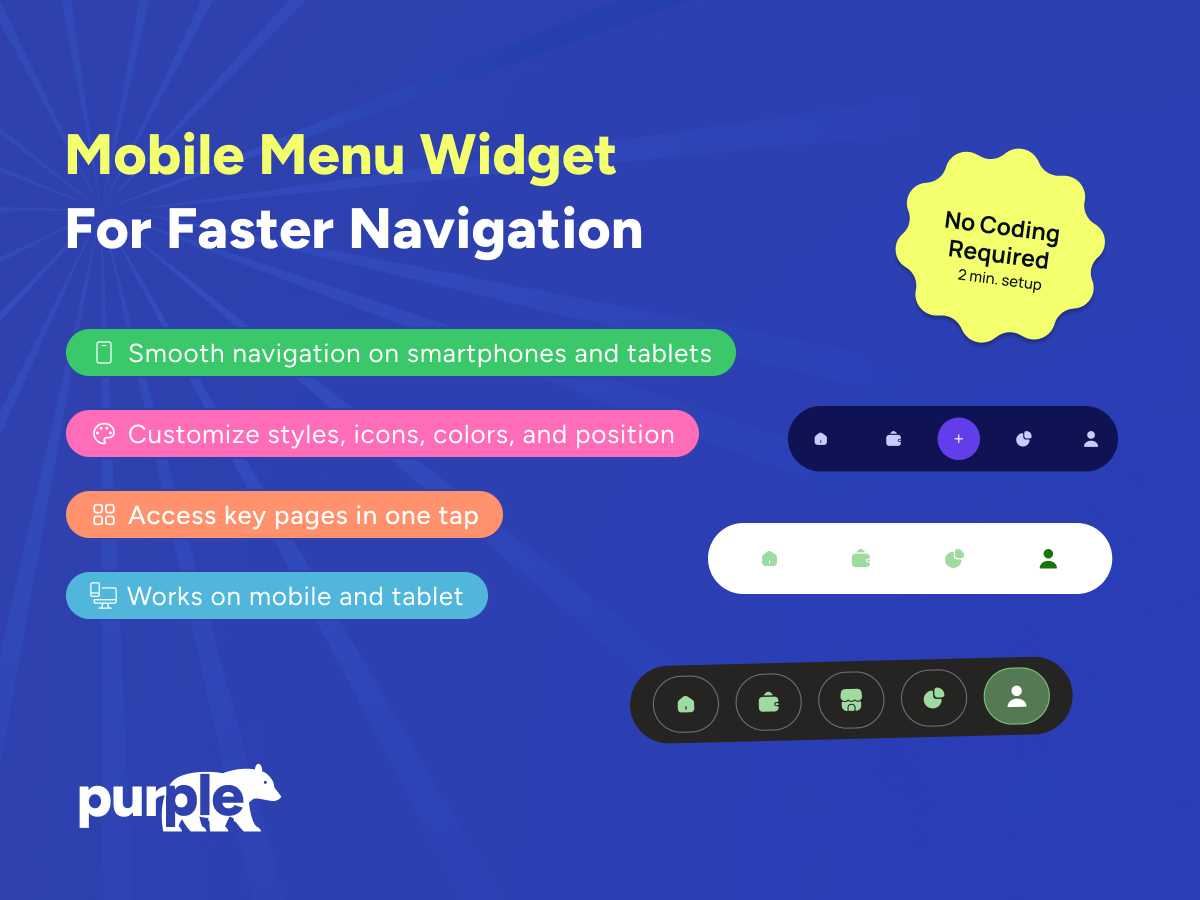 Mobile Menu Tab Bar