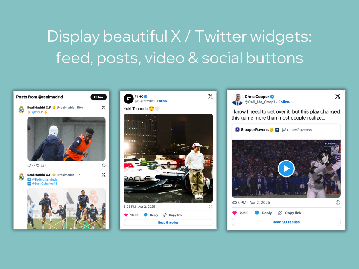 X (Twitter) Widgets & Buttons