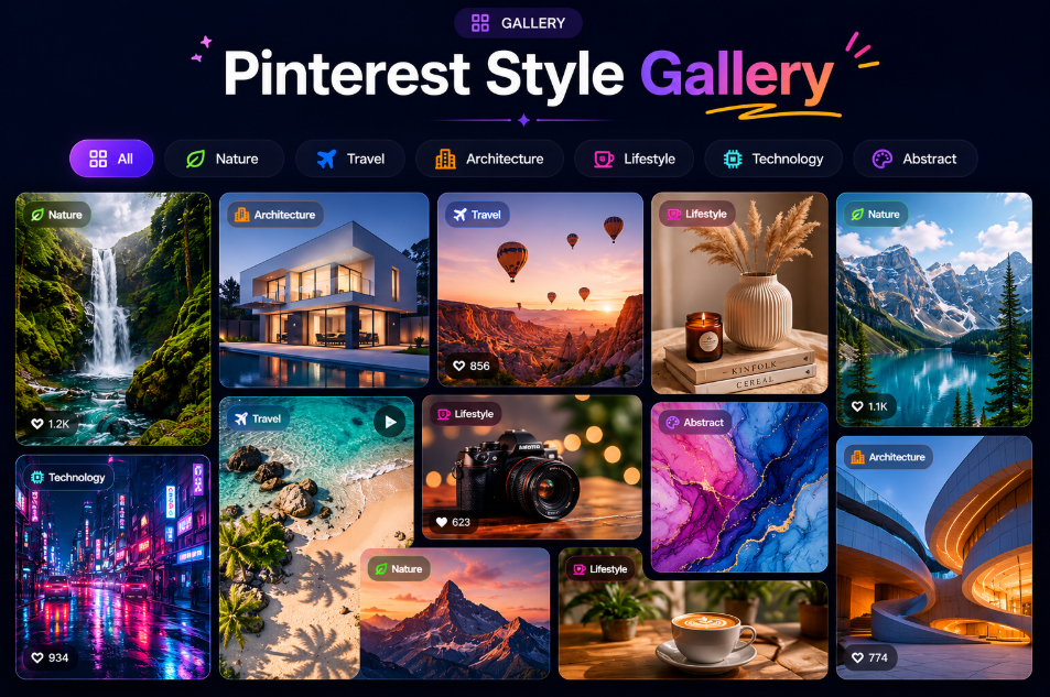 Pinterest Style Gallery